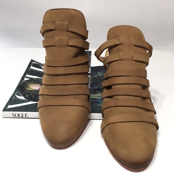FREE PEOPLE mule camel block heel NEW - Picture 5 of 16